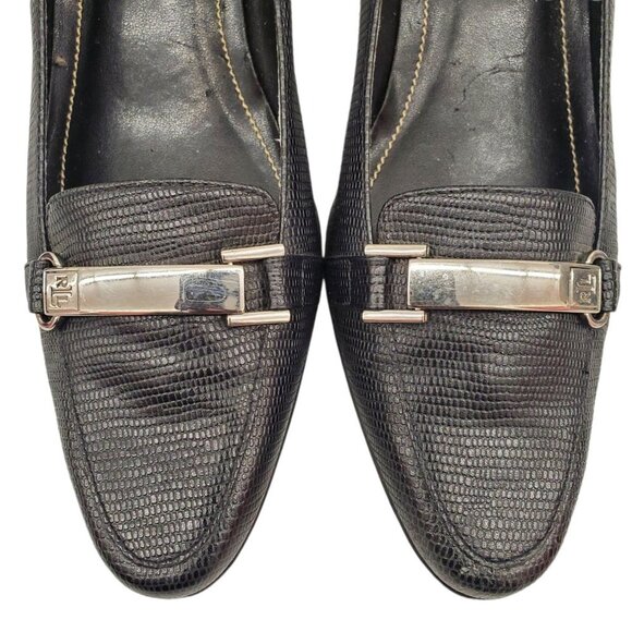 Lauren Ralph Lauren Megan Classic Black Low, Kitten Heel Pumps - Picture 5 of 11